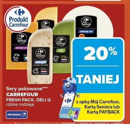 Sery pakowane Carrefour Fresh Pack, Deli Q promocja w Carrefour