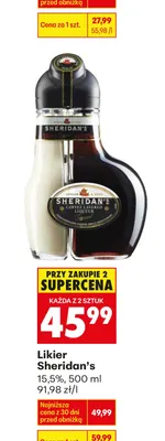 Likier sheridan's promocja w Biedronka