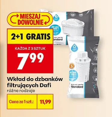 Wkład do dzbanków filtrujących różne rodzaje promocja w Biedronka
