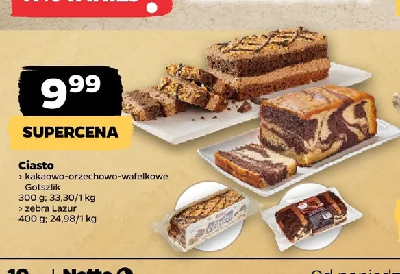 Ciasto zebra Lazur promocja w Netto