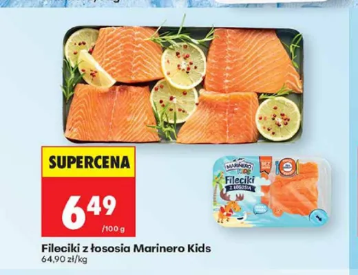 Fileciki z łososia Marinero Kids promocja w Biedronka