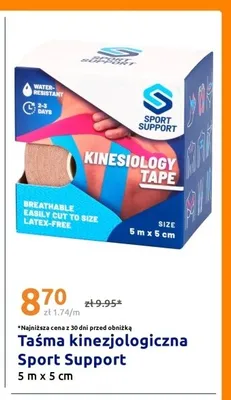 Taśma kinezjologiczna Sport Support 5mx5 cm promocja w Action