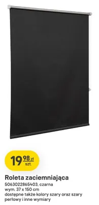 Roleta zaciemniająca czarna wym. 37x150cm promocja w Castorama