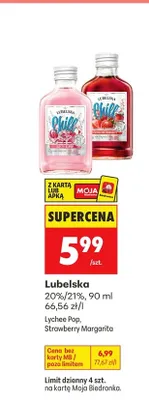 Likier Lubelska Chill Strawberry Margarita promocja w Biedronka