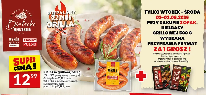 Kiełbasa grillowa Białecki promocja w Twój Market