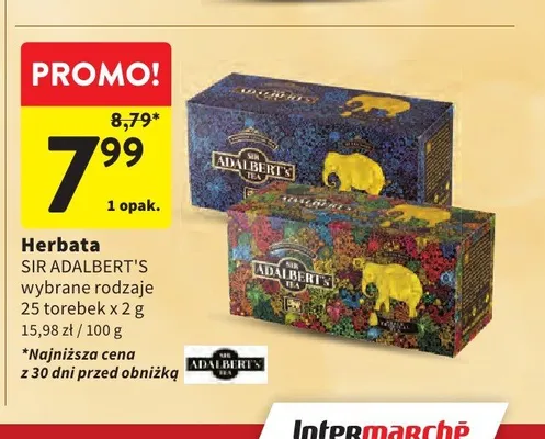 Herbata Sir Adalbert's promocja w Intermarche