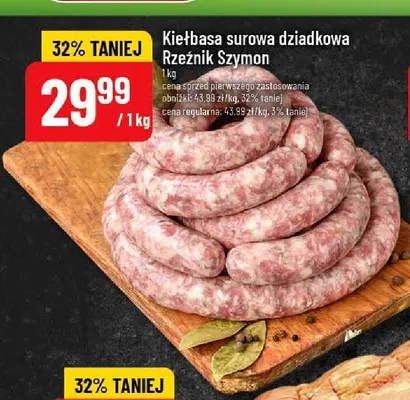 Kiełbasa surowa dziadkowa Rzeźnik Szymon promocja w POLOmarket
