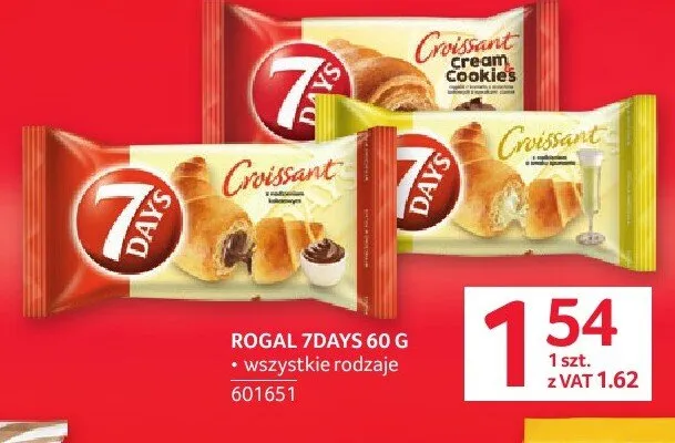 Rogal 7Days z nadzieniem kakaowym promocja w Selgros