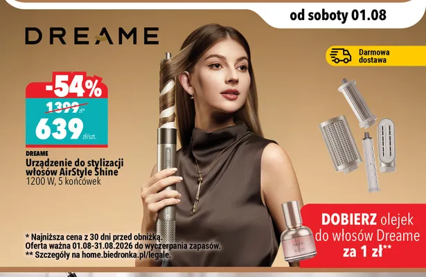 Urządzenie do stylizacji włosów Dreame AirStyle Shine promocja w Biedronka Home