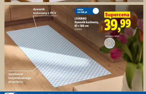 Dywanik kuchenny Livarno 65x180 cm promocja w Lidl