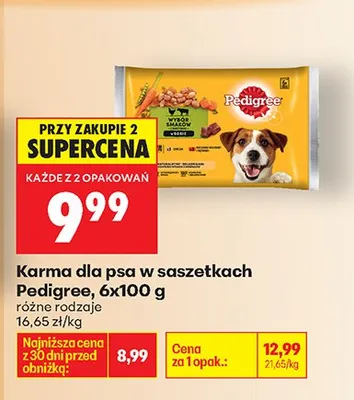 Karma dla psa w saszetkach różne rodzaje promocja w Biedronka
