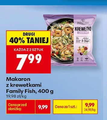 Makaron z krewetkami Family Fish promocja w Biedronka
