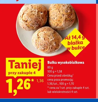 Bułka wysokobiałkowa promocja w Lidl