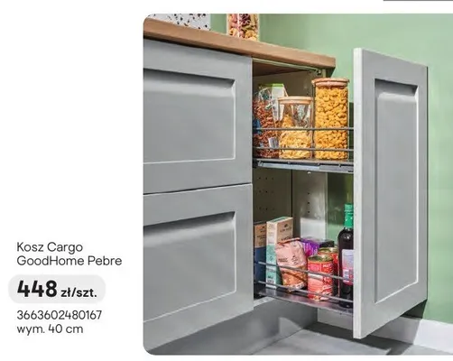 Kosz Cargo GoodHome Pebre 40cm promocja w Castorama