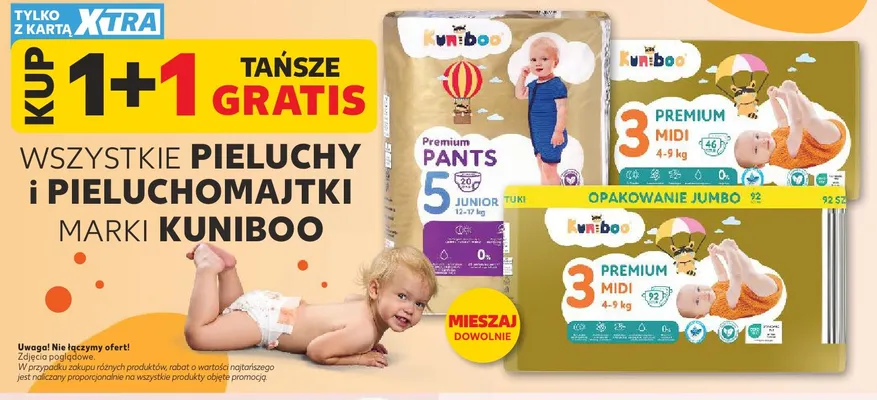 Pieluchomajtki Kuniboo Premium Pants 5 Junior promocja w Kaufland