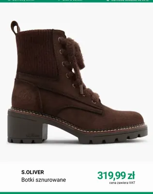 Botki sznurowane S.Oliver S. Oliver promocja w Deichmann