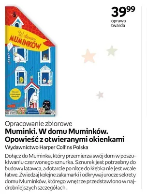 Książka Muminki. W domu Muminków. Opowieść z otwieranymi okienkami promocja w Empik