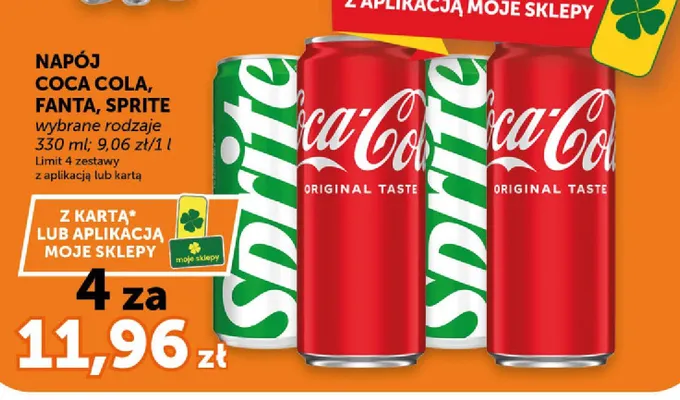 Napój Coca Cola wybrane rodzaje promocja w Groszek