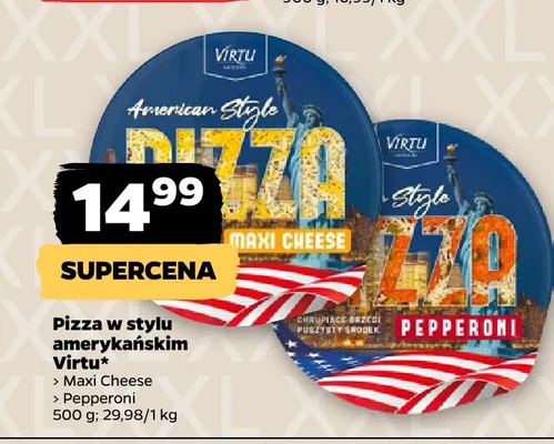 Pizza w stylu amerykańskim Pepperoni Virtu promocja w Netto