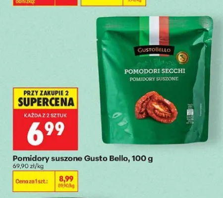Pomidory suszone Gusto Bello promocja w Biedronka