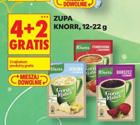 Zupa serowa z grzankami Knorr Gorący Kubek promocja w Biedronka