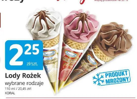 Lody Rożek truskawkowy promocja w Marketvita