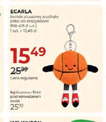 Brelok pluszowy puchaty piłka do koszykówki BRL418 Ecarla promocja w Drogerie Jawa