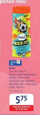 Żel 4 w 1 Kick it! dla dzieci od 3. roku życia Balea promocja w Drogerie DM