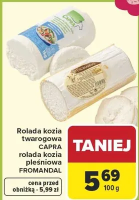 Rolada kozia twarogowa promocja w Carrefour Market