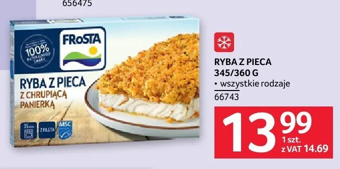 Ryba z pieca Frosta 345/360g promocja w Selgros