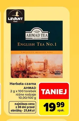Herbata czarna Ahmad Tea English Tea No.1 promocja w Carrefour