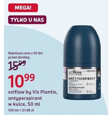 Antyperspirant w kulce solflow by Vis Plantis promocja w Rossmann