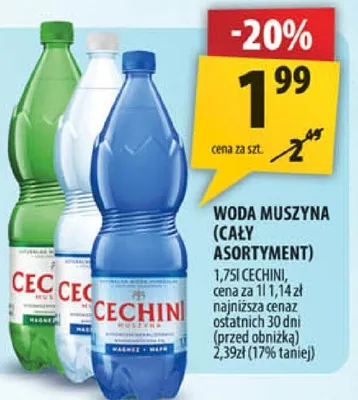 Woda Muszyna Cechini promocja w Arhelan