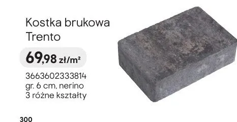 Kostka brukowa Trento nerino promocja w Castorama