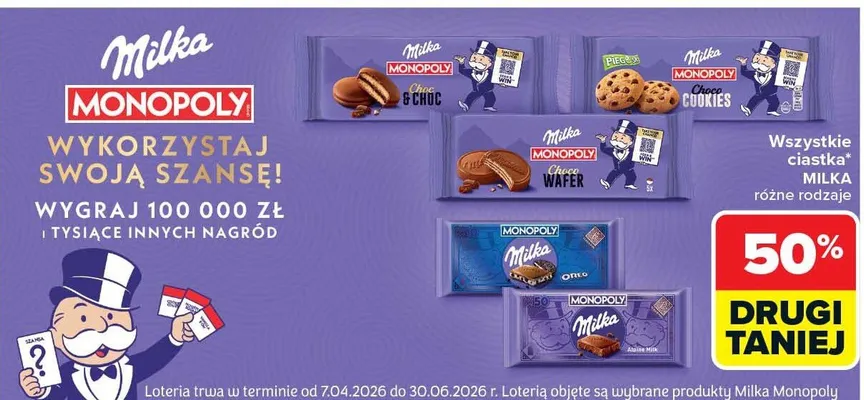 Czekolada Monopoly Linie & Choc różne rodzaje promocja w Carrefour