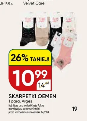 Skarpetki Oemen Arges promocja w Chata Polska