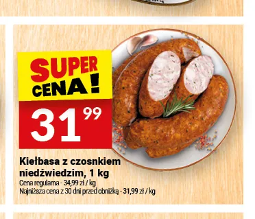 Kiełbasa z czosnkiem niedźwiedzim Białecki Wędzarnia promocja w Twój Market