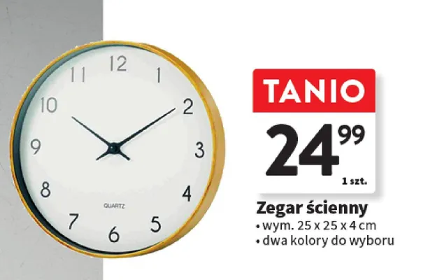 Zegar ścienny promocja w Intermarche