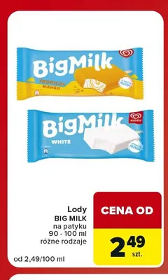 Lody Big Milk Tropical Mango promocja w Carrefour Market