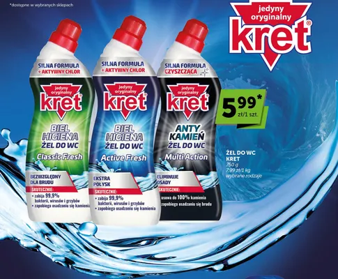 Żel do WC Kret Anty Kamień Multi Action promocja w Groszek