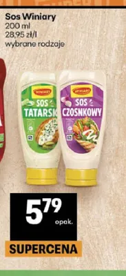 Sos Winiary Czosnkowy promocja w Delikatesy Centrum