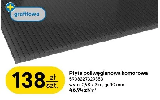 Płyta poliwęglanowa komorowa 5908227329353 promocja w Castorama