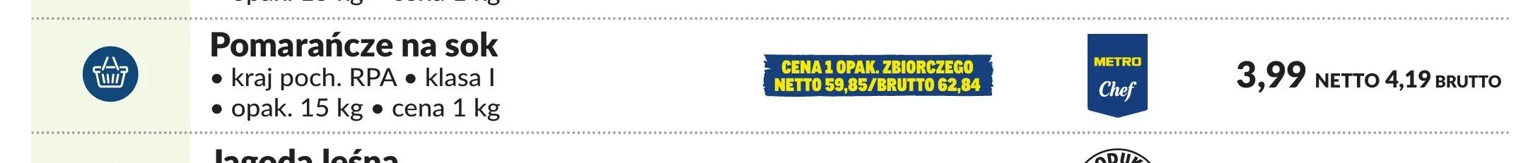 Pomarańcze na sok promocja w Makro