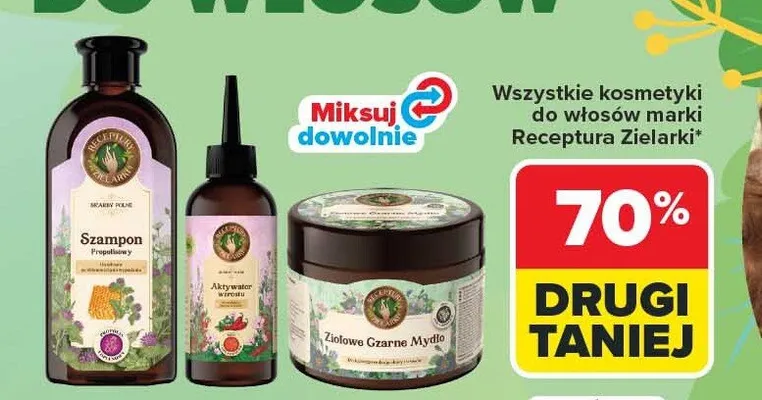 Wszystkie kosmetyki do włosów marki Receptura Zielarki promocja w Carrefour