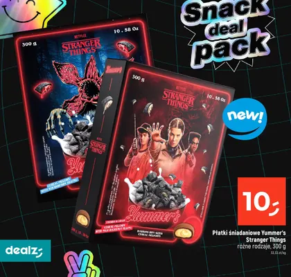 Płatki śniadaniowe Yummer's Stranger Things Cereal Pillows with Strawberry Filling promocja w Dealz