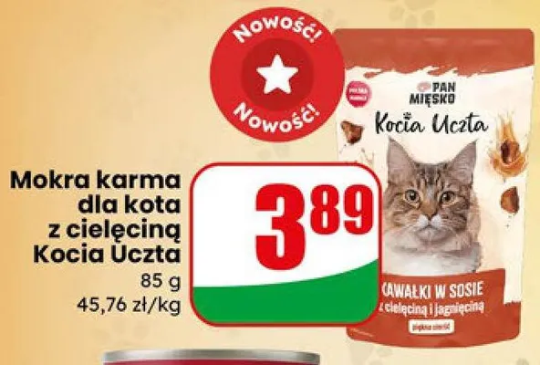 Karma dla kota z cielęciną Kitekat promocja w Dino