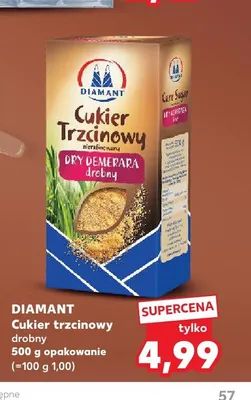 Cukier trzcinowy drobny Diamant Dry Demerara promocja w Kaufland