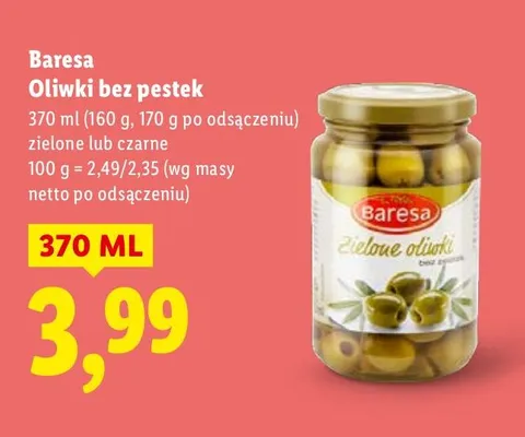 Oliwki bez pestek zielone promocja w Lidl