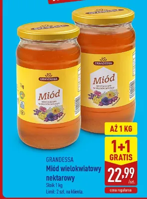 Miód wielokwiatowy nektarowy Grandessa promocja