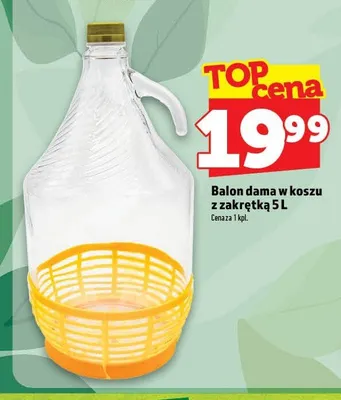 Balon dama w koszu z zakrętką 5 l promocja w TOPAZ
